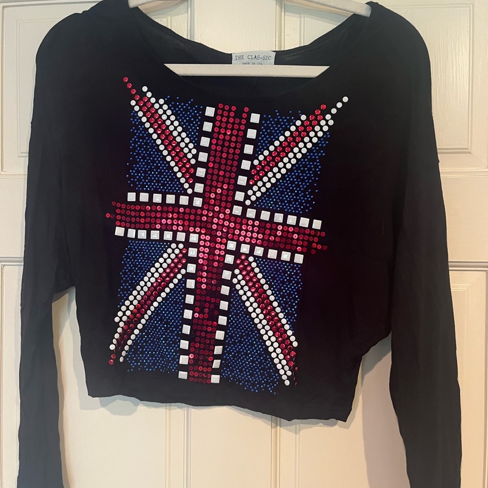Union Jack Long Sleeve Top